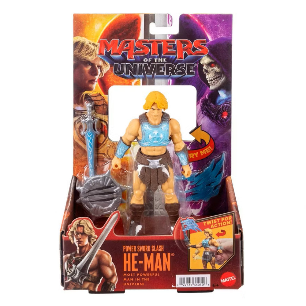 Masters of the Universe He-Man Power Sword Slash Action Figure 5.5 Inch toy, in packaging