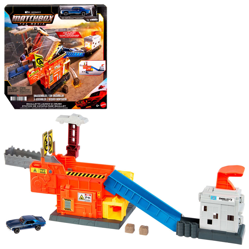 Matchbox The Movie Smalley's Launch & Crush Station Vehicle Playset.