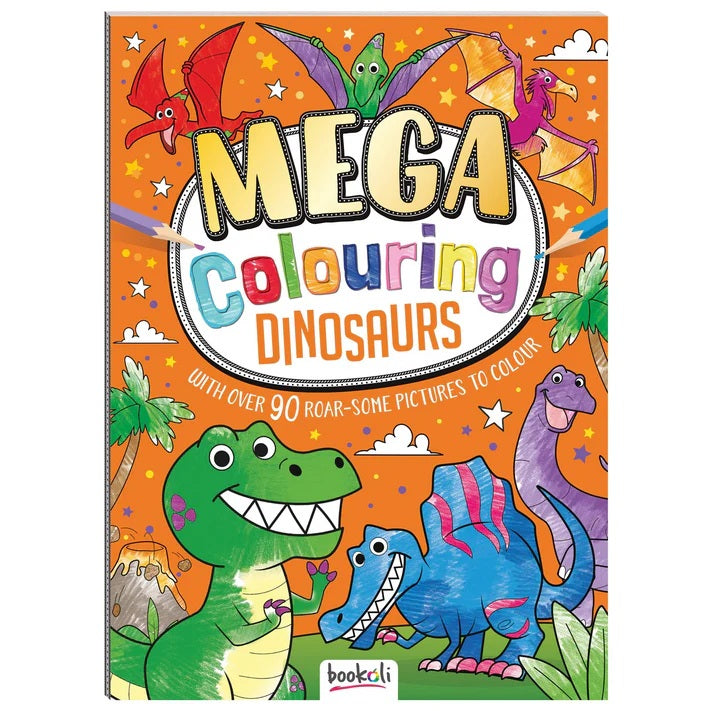 Mega Colouring book Dinosaurs 90 pages