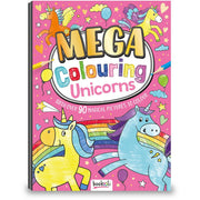 Mega Colouring Unicorns book with 90 pages