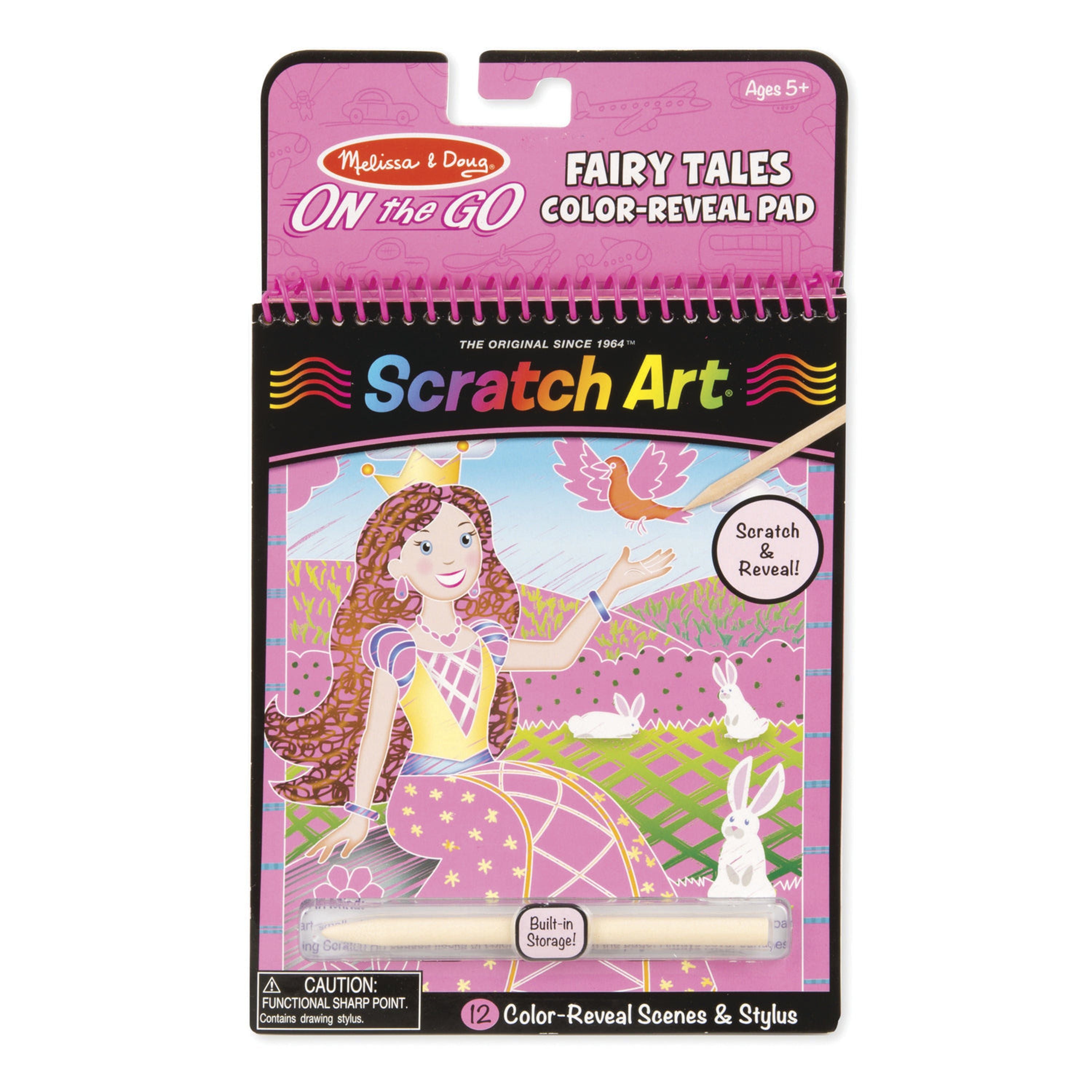Melissa & Doug - On The Go - Scratch Art - Fairy Tales
