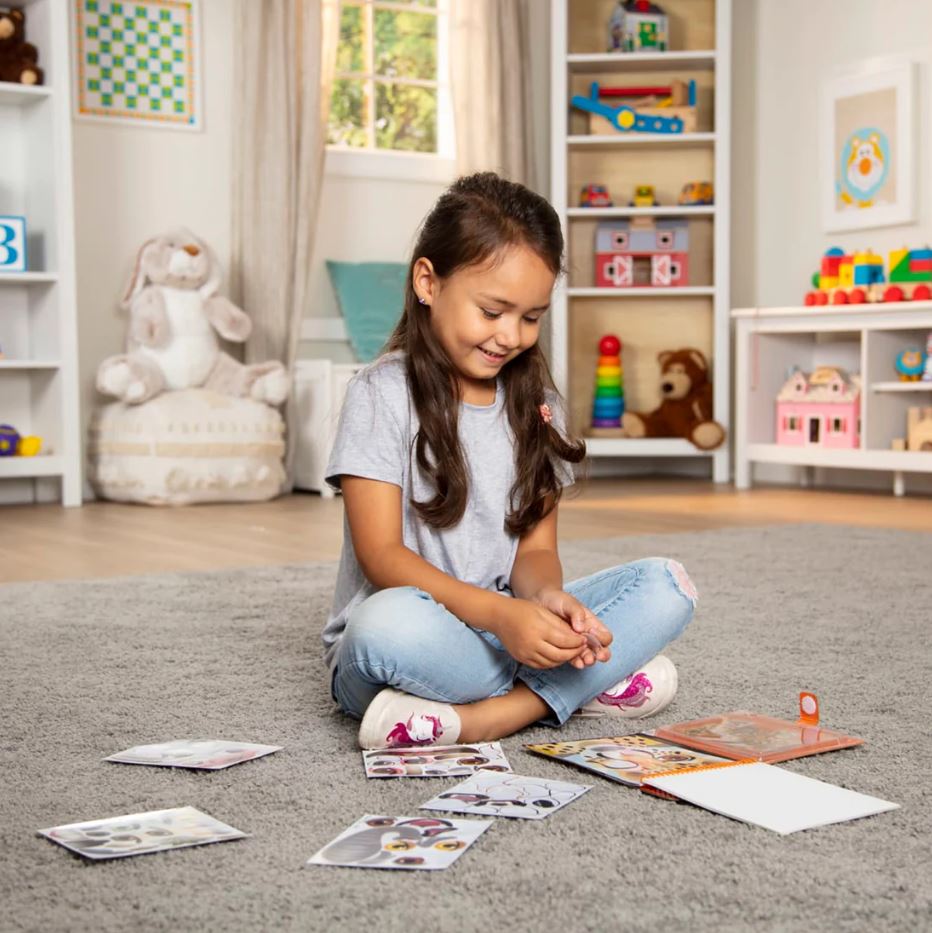 Melissa & Doug On The Go - Reusable Sticker Pad - Safari