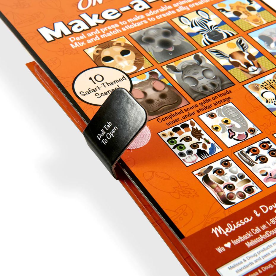 Melissa & Doug On The Go - Reusable Sticker Pad - Safari