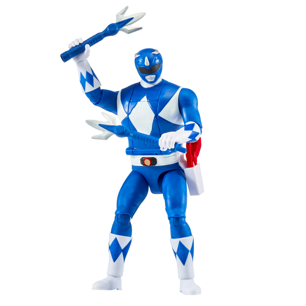 Mighty Morphin Power Rangers Auto-Morphin Figures - Blue Ranger toy.