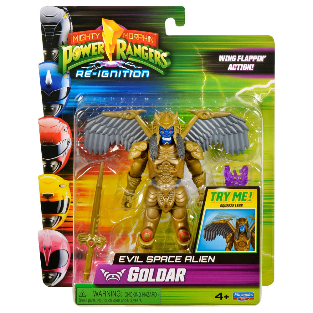 Mighty Morphin Power Rangers Auto-Morphin Figures - Goldar toy.