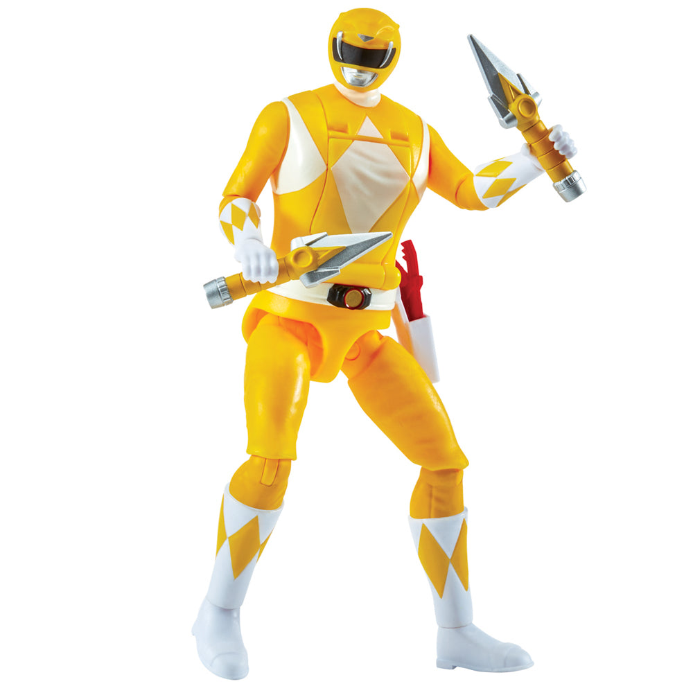 Mighty Morphin Power Rangers Auto-Morphin Figures - Yellow Ranger toy figure.