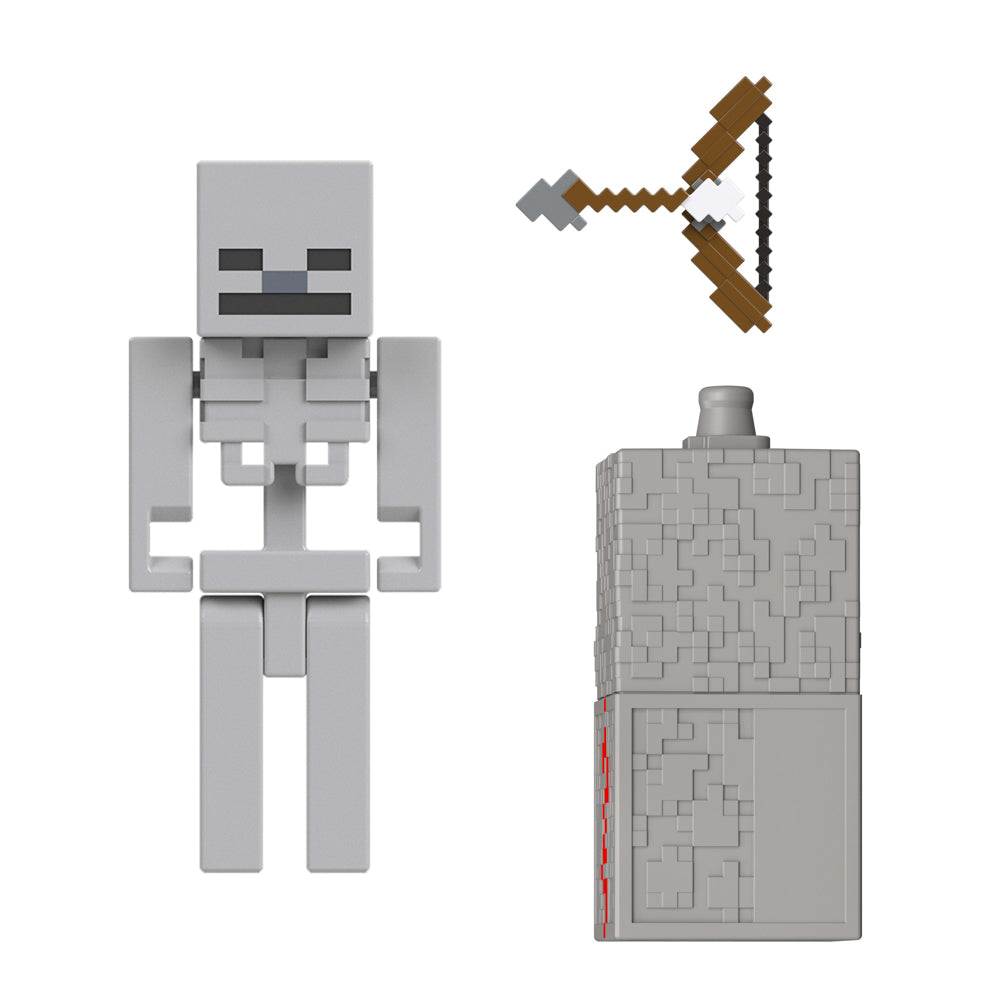 Minecraft Redstone Charged Action Figure - Skeleton toy