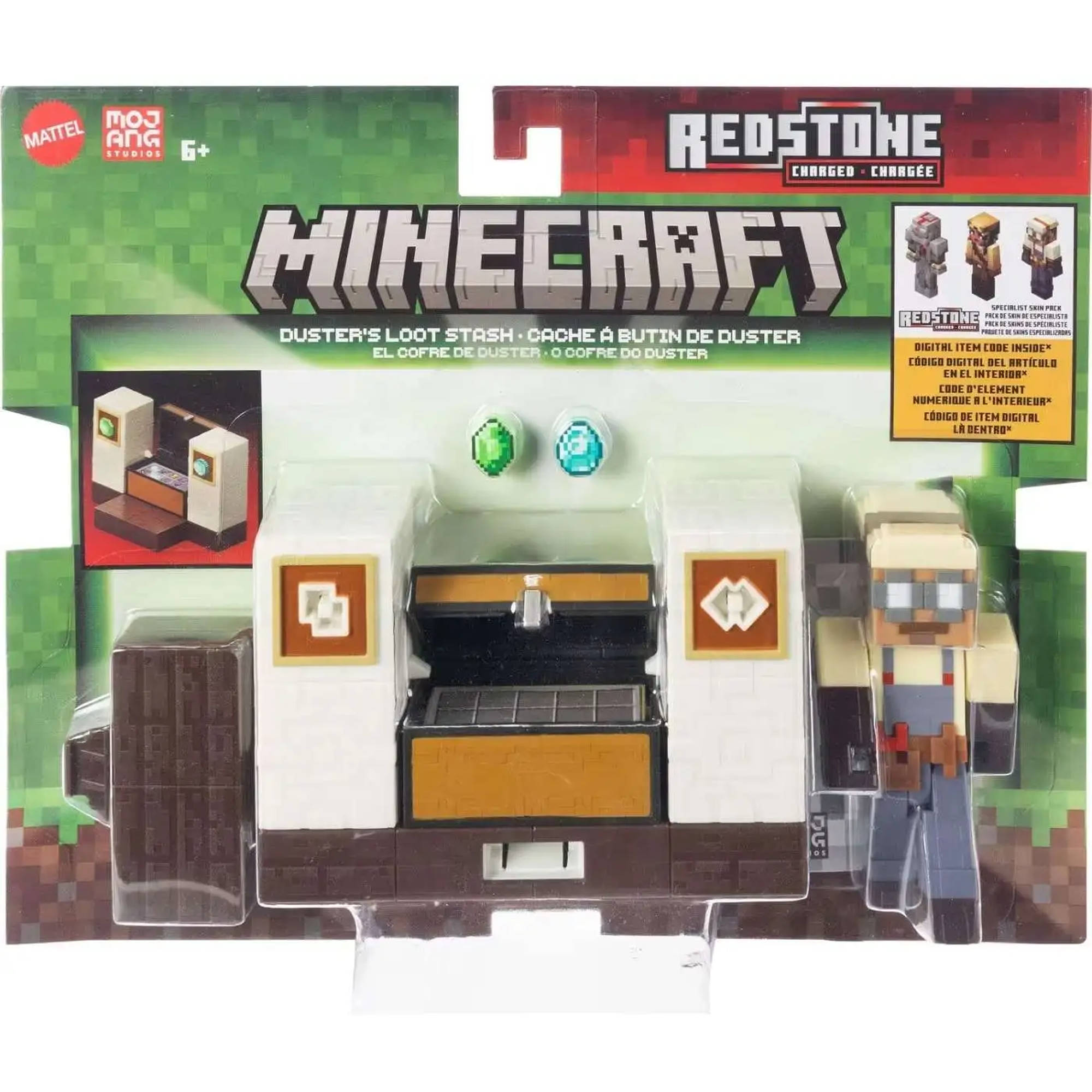 Minecraft Redstone Duster's Loot Stash Figure Set
