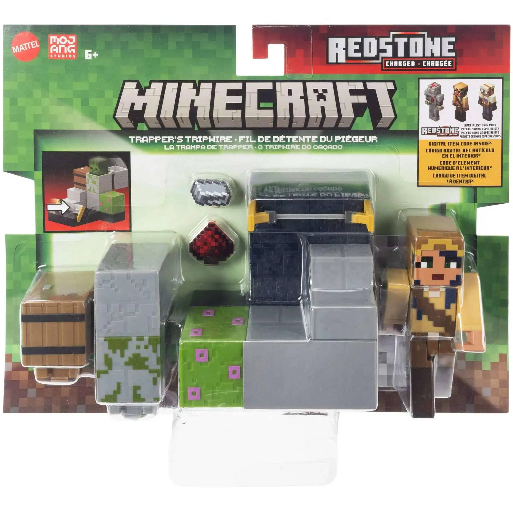 Minecraft Redstone Trapper's Tripwire Figure Toy Set, in packaging