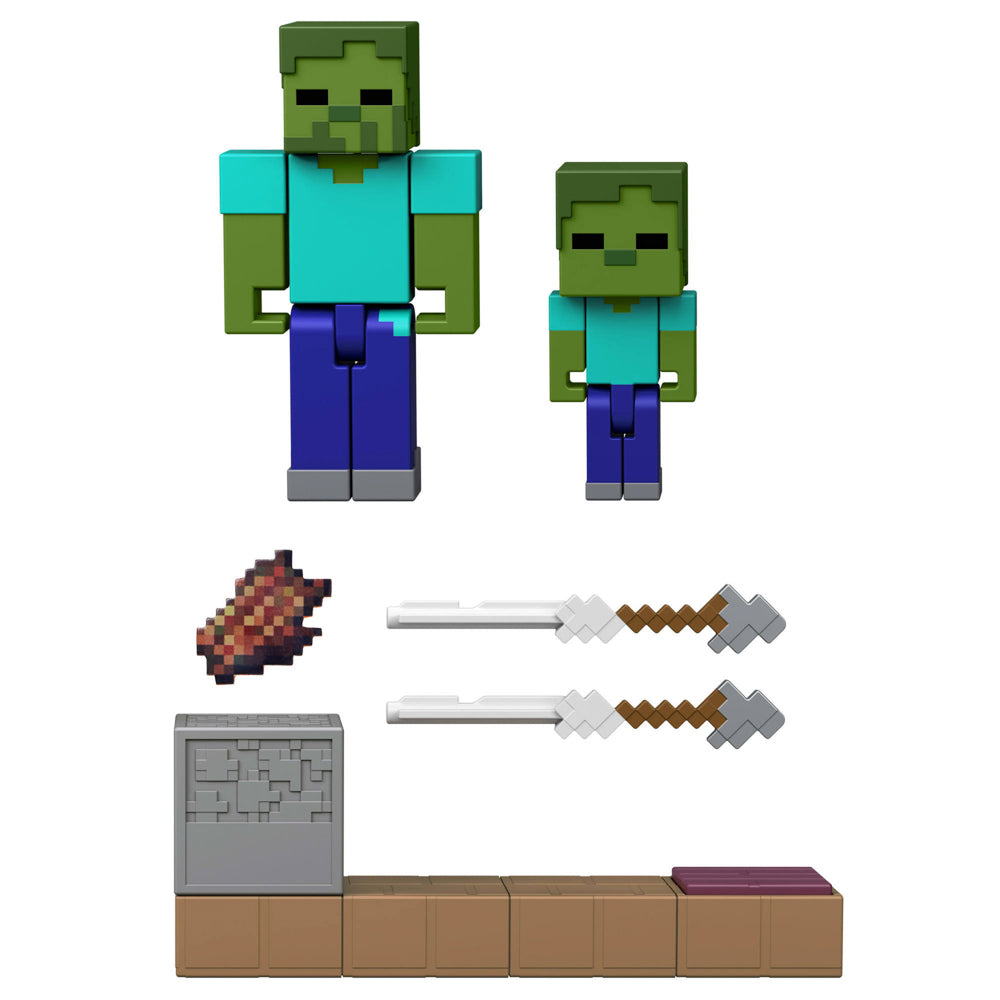 Accessories included in the Minecraft Redstone Zombie Arrow Trap Figure toy