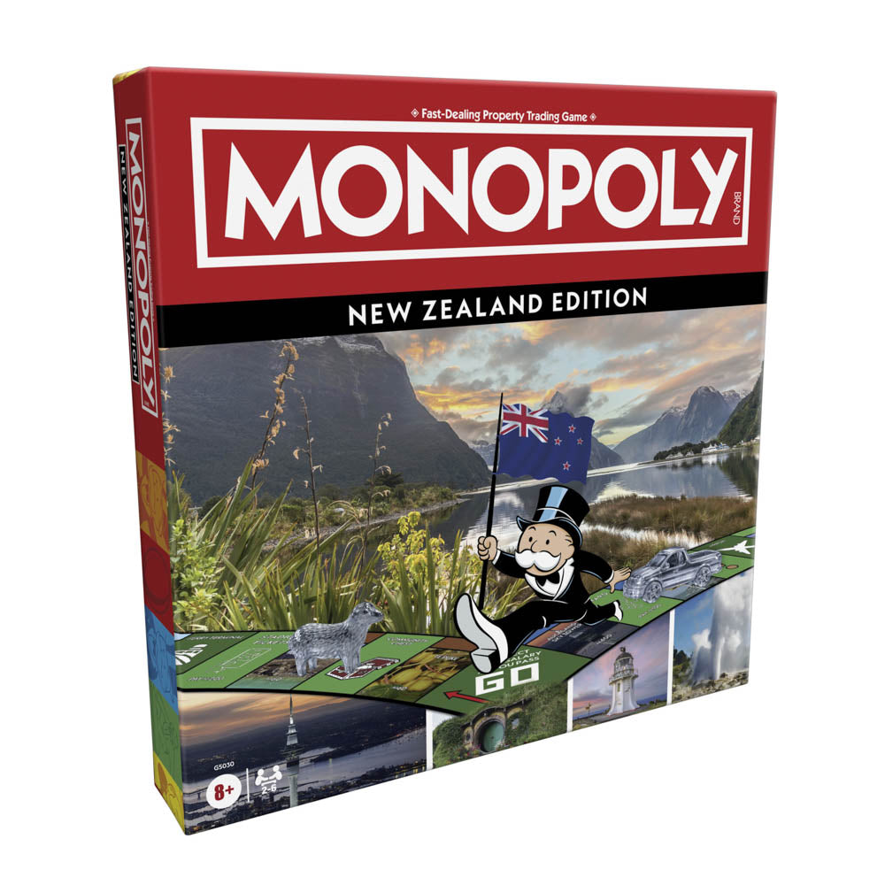 Monopoly Board Game - Here and Now New Zealand Edition.
