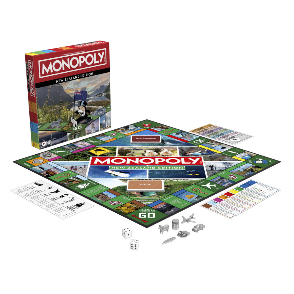 Monopoly Board Game - Here and Now New Zealand Edition.