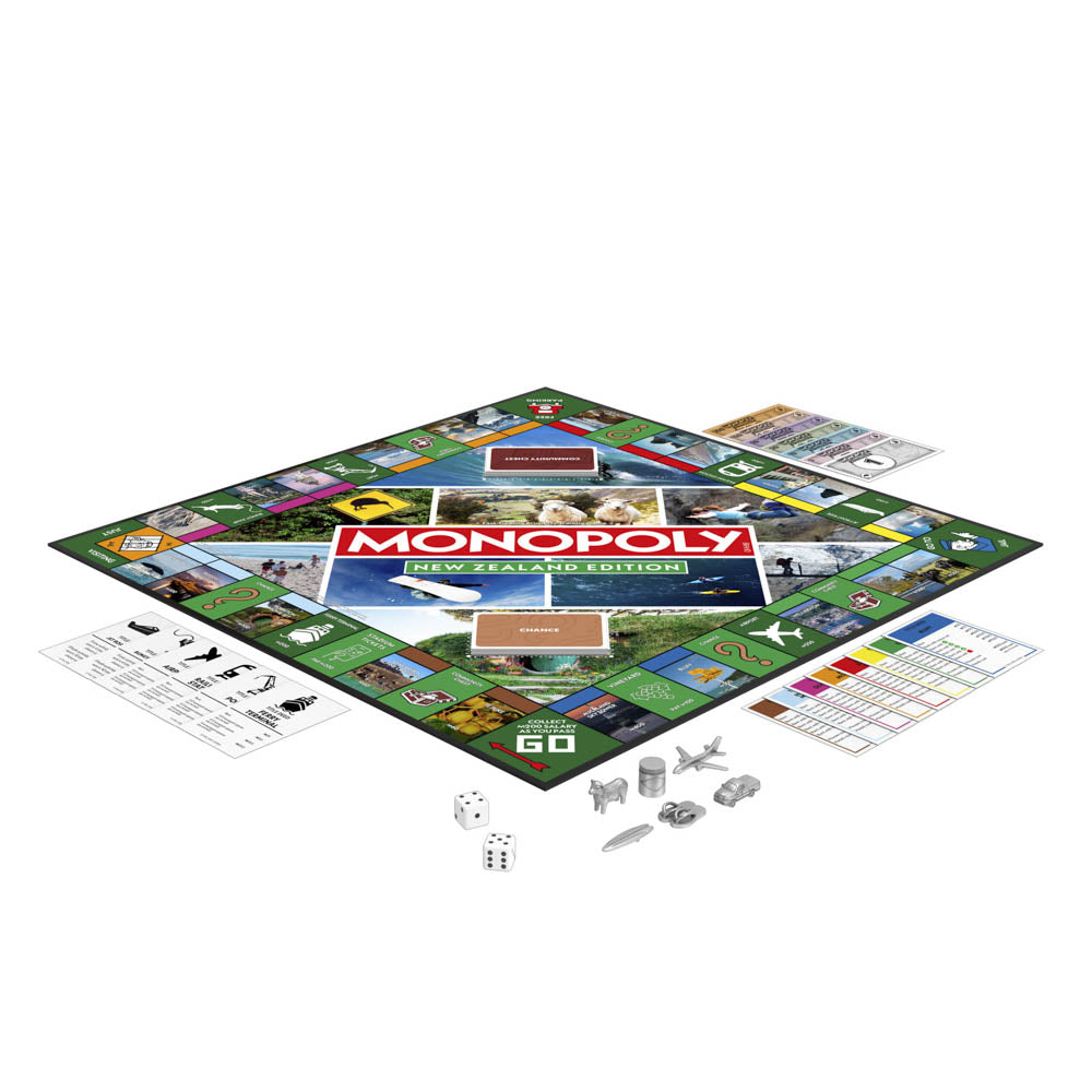 Monopoly Board Game - Here and Now New Zealand Edition.