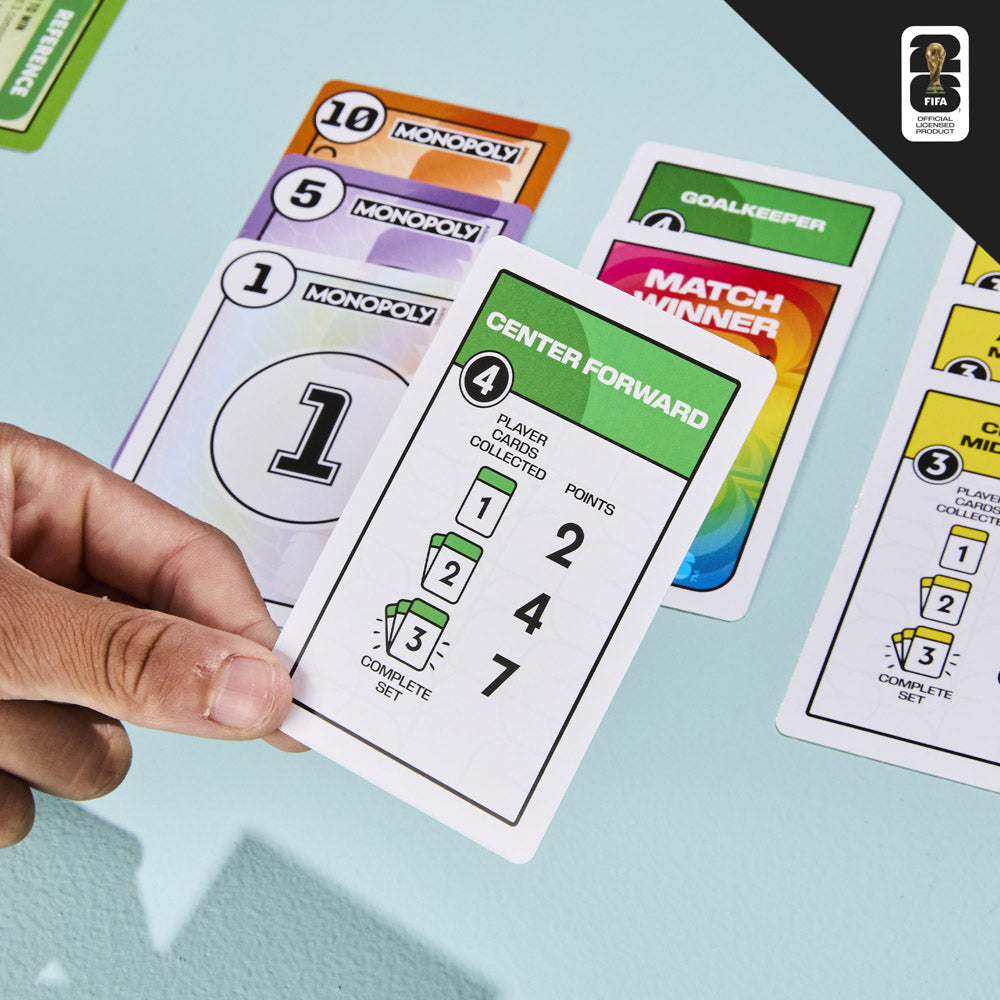 Kids playing the Monopoly Deal FIFA Edition Card Game Set