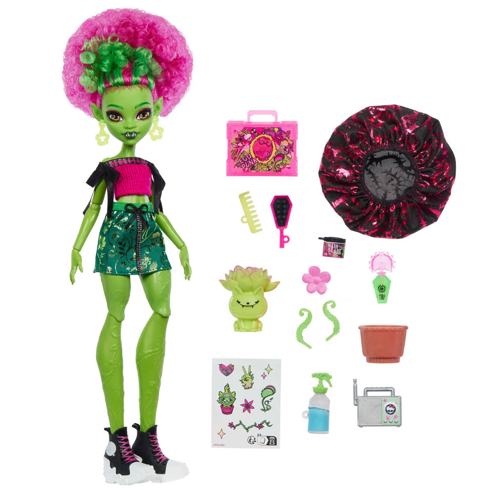 Monster High Self-Scare Secrets Fashion Doll - Venus Mcflytrap toy.
