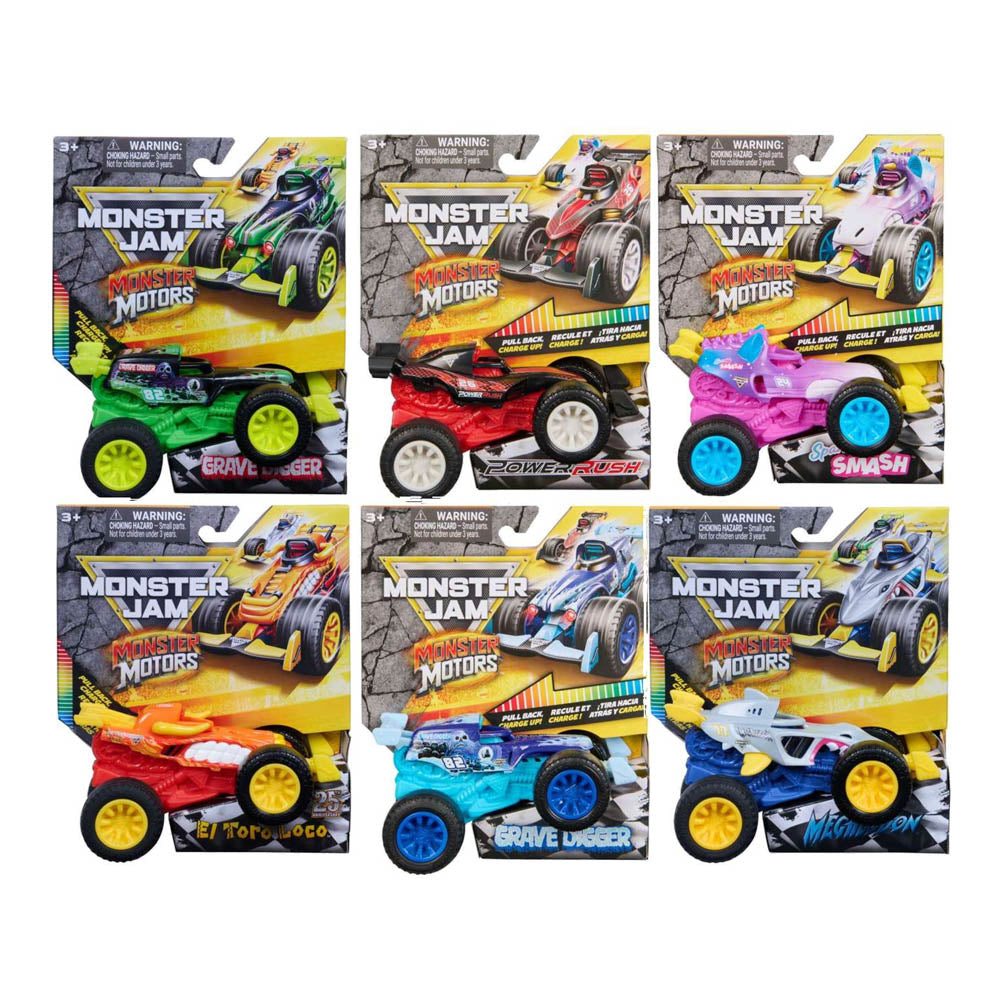 Monster Jam 1:64 Monster Motors Toy Trucks - Assorted.
