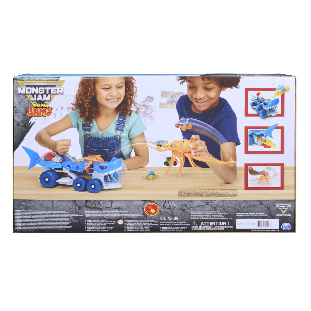 Monster Jam Mini Jams Megalodon Squid Takedown Playset