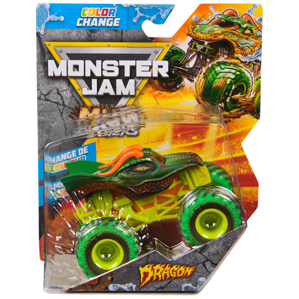 Monster Jam 1:64 Mud Blasters Colour Change truck - Dragon.
