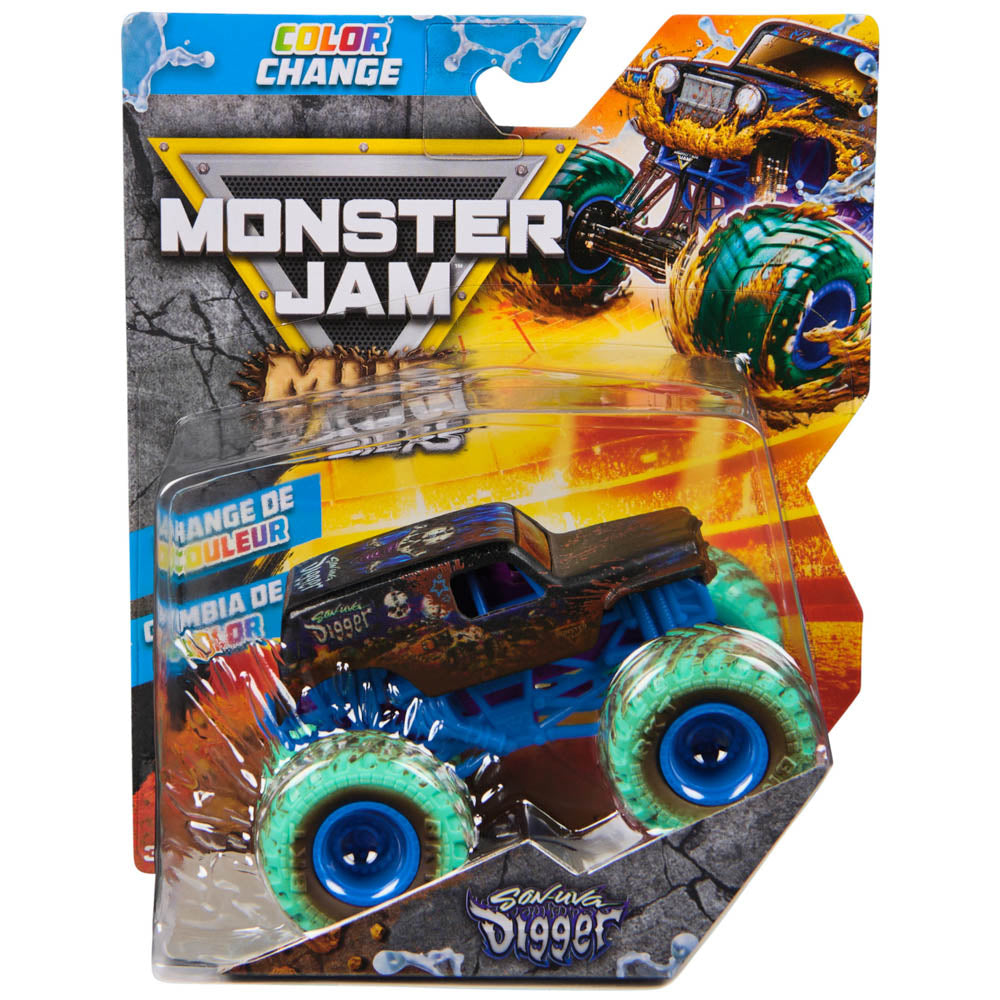Monster Jam 1:64 Mud Blasters Colour Changing trucks - Sonuva Digger.