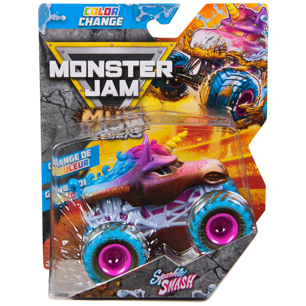 Monster Jam 1:64 Mud Blasters Colour Change truck - Sparkle Smash.