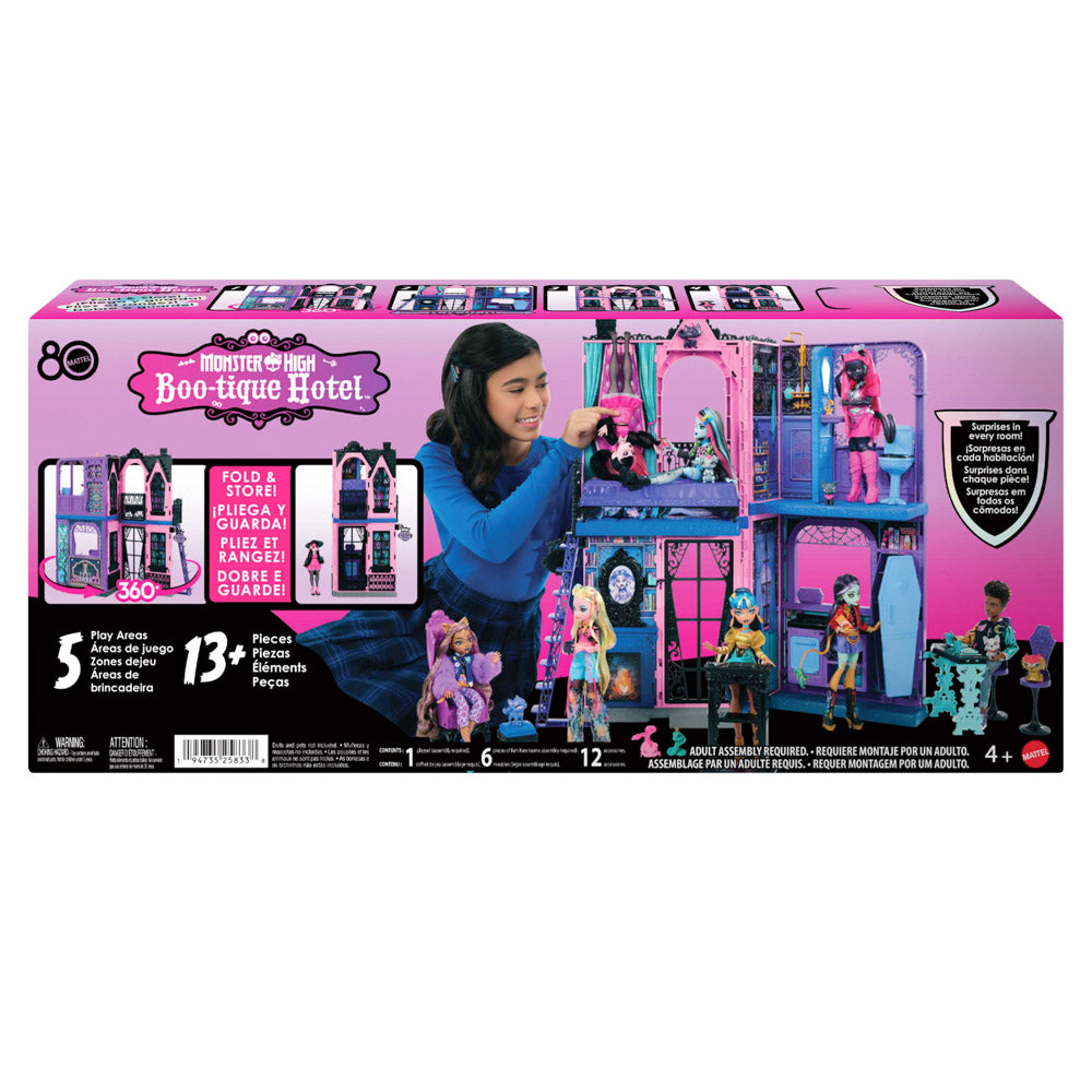 Monster High Boo-Tique Hotel dollhouse, in packaging