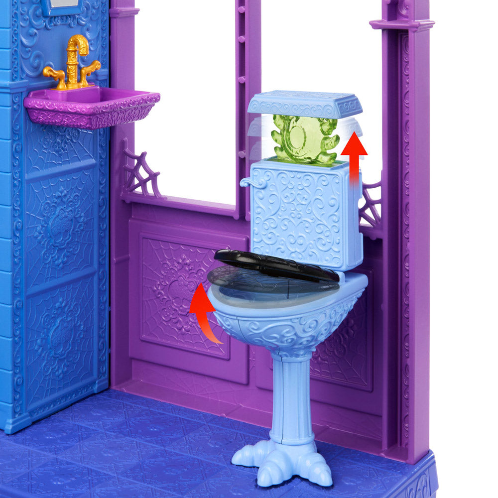 Monster High Boo-Tique Hotel dollhouse with toilet
