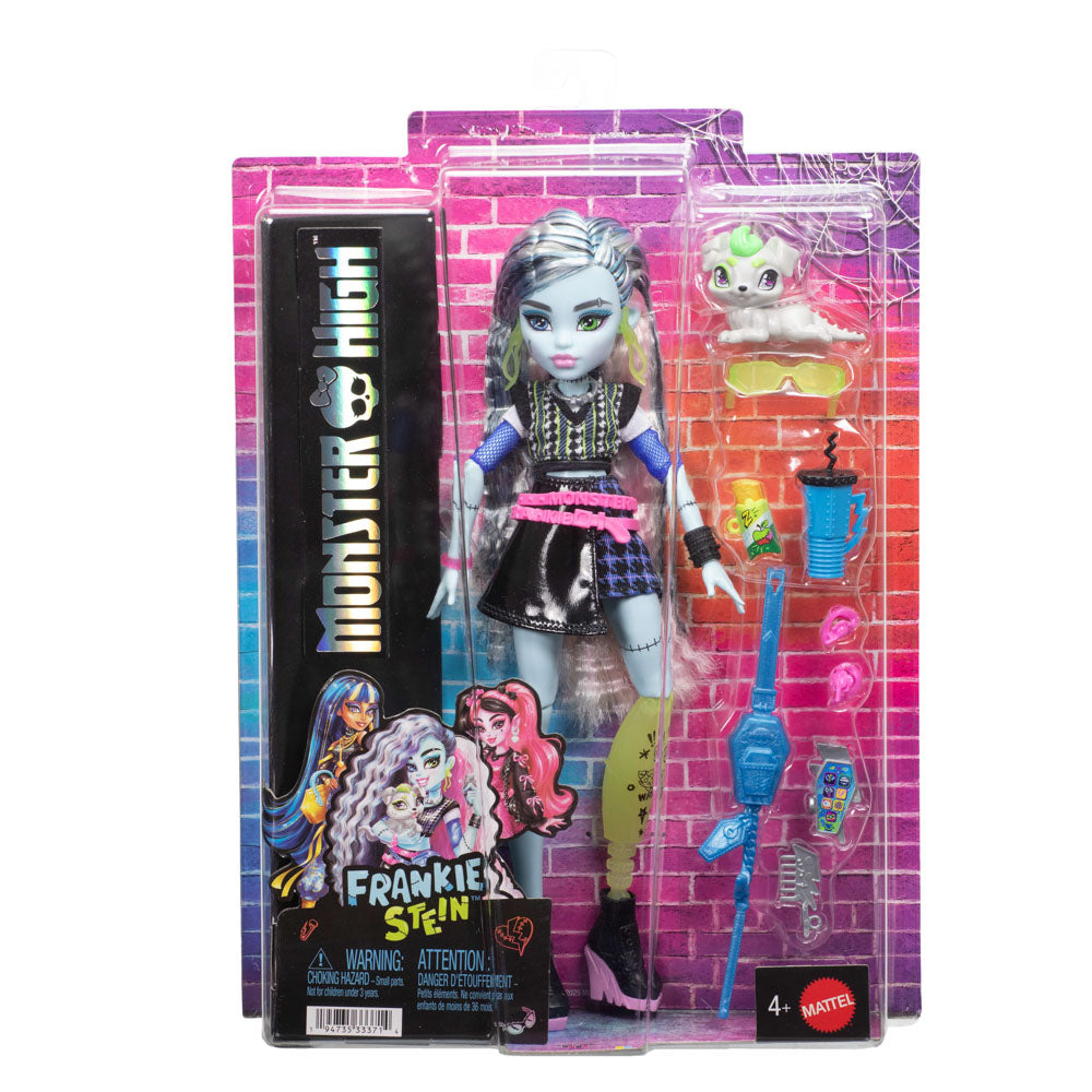 Monster High Fashion Doll - Frankie Stein with blue skin, in packaging