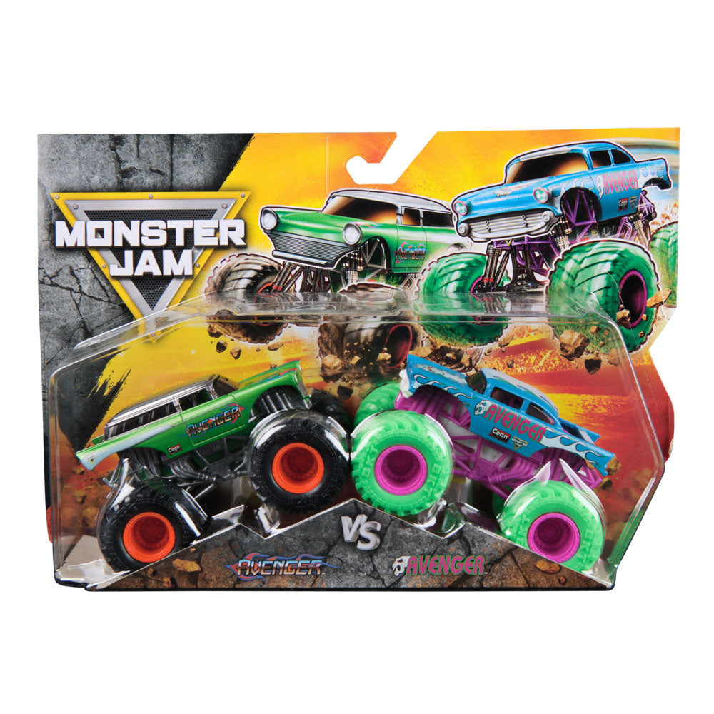 Monster Jam 1:64 2-Pack Series 33 Avenger vs Avenger toy truck set