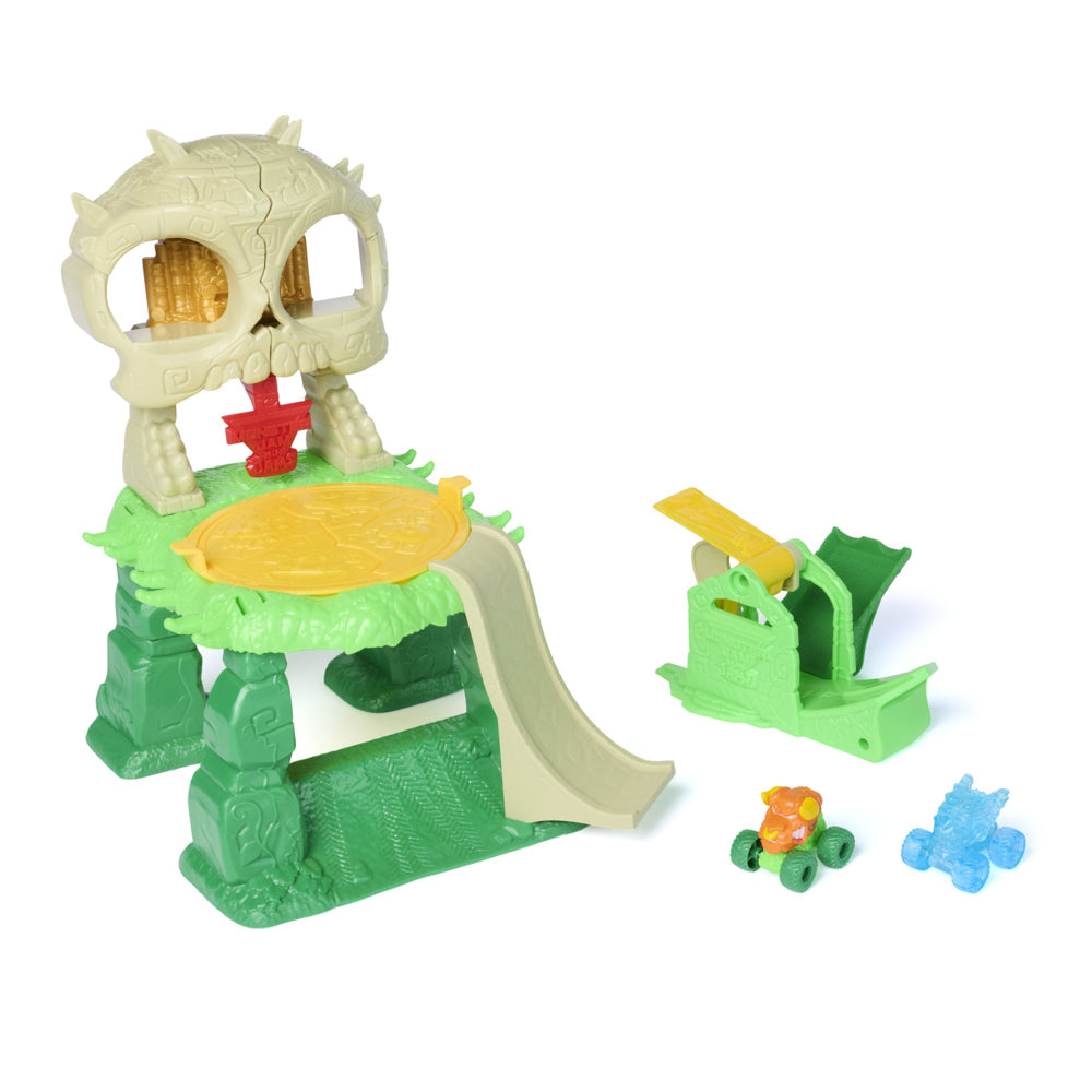 Monster Jam: Mini Jams Crash & Crumble Jungle Toy Truck Playset