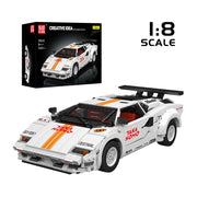Mould King 80S Italian Bull Coutach Sports Car Building Kit.
