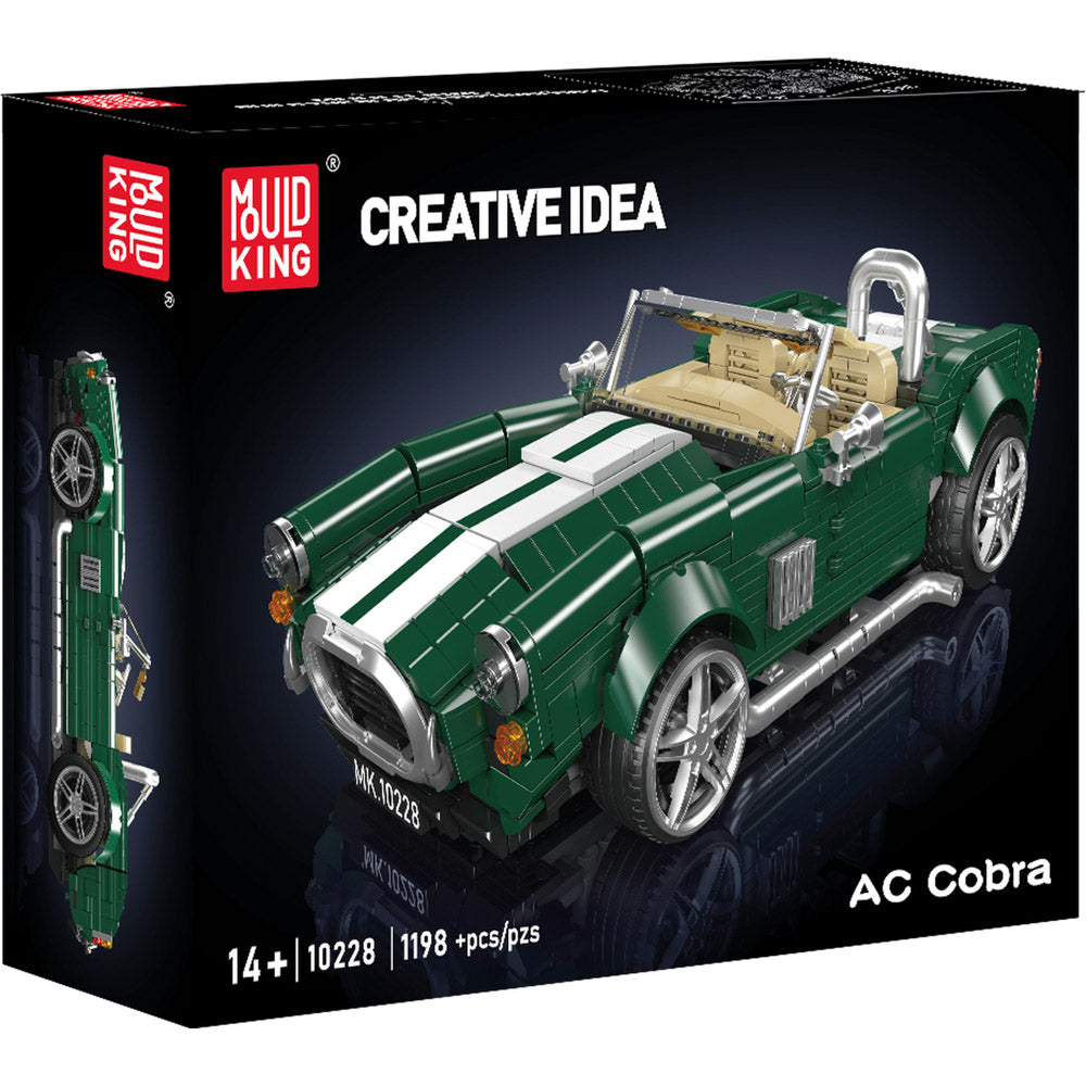 Mould King 10228 Classic AC Cobra Roadster Model Car Building Set, in packaging