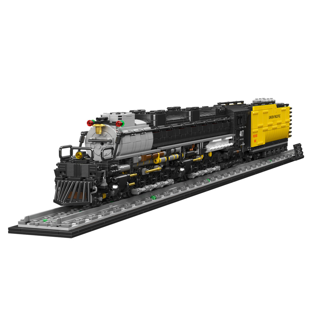 Front view of the Mould King 12049 Big Boy 4-8-8-4 Steam Train Locomotive Building Set