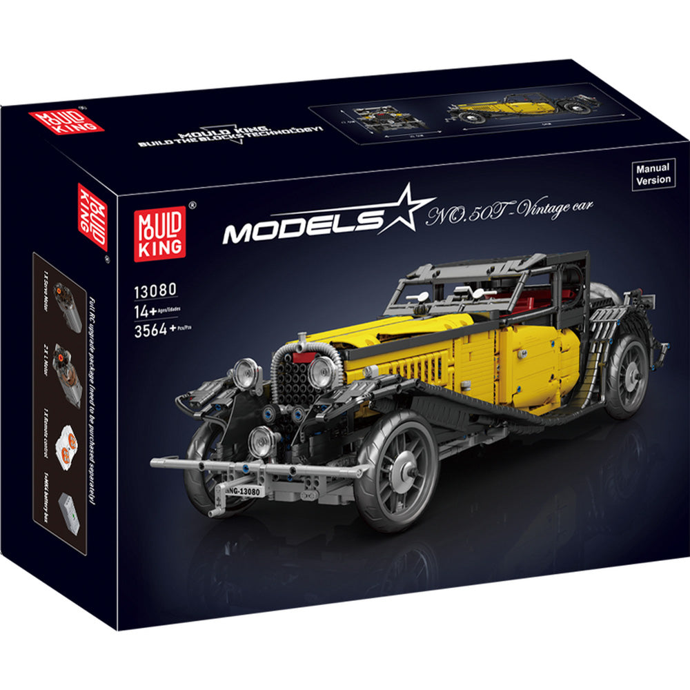 Mould King 13080 Vintage T50 Car RC Building Set, in packaging
