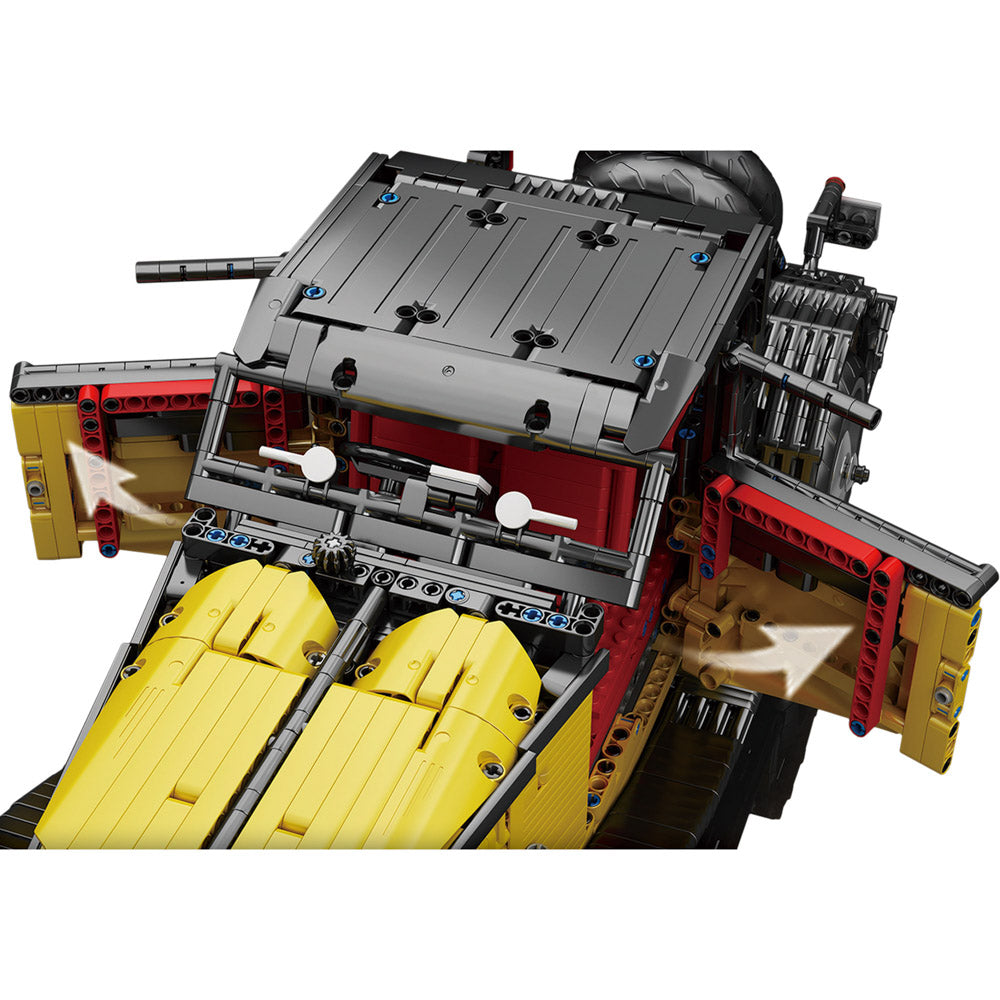 Doors open on the Mould King 13080 Vintage T50 Car RC Building Set
