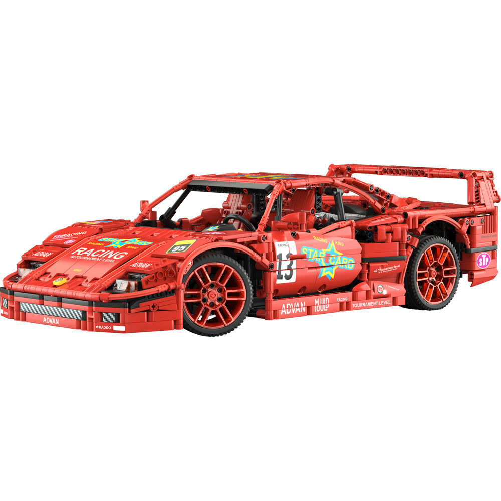 Front view of the Mould King 13095 F40 Limited Edition Race Remote Control Car Building Kit