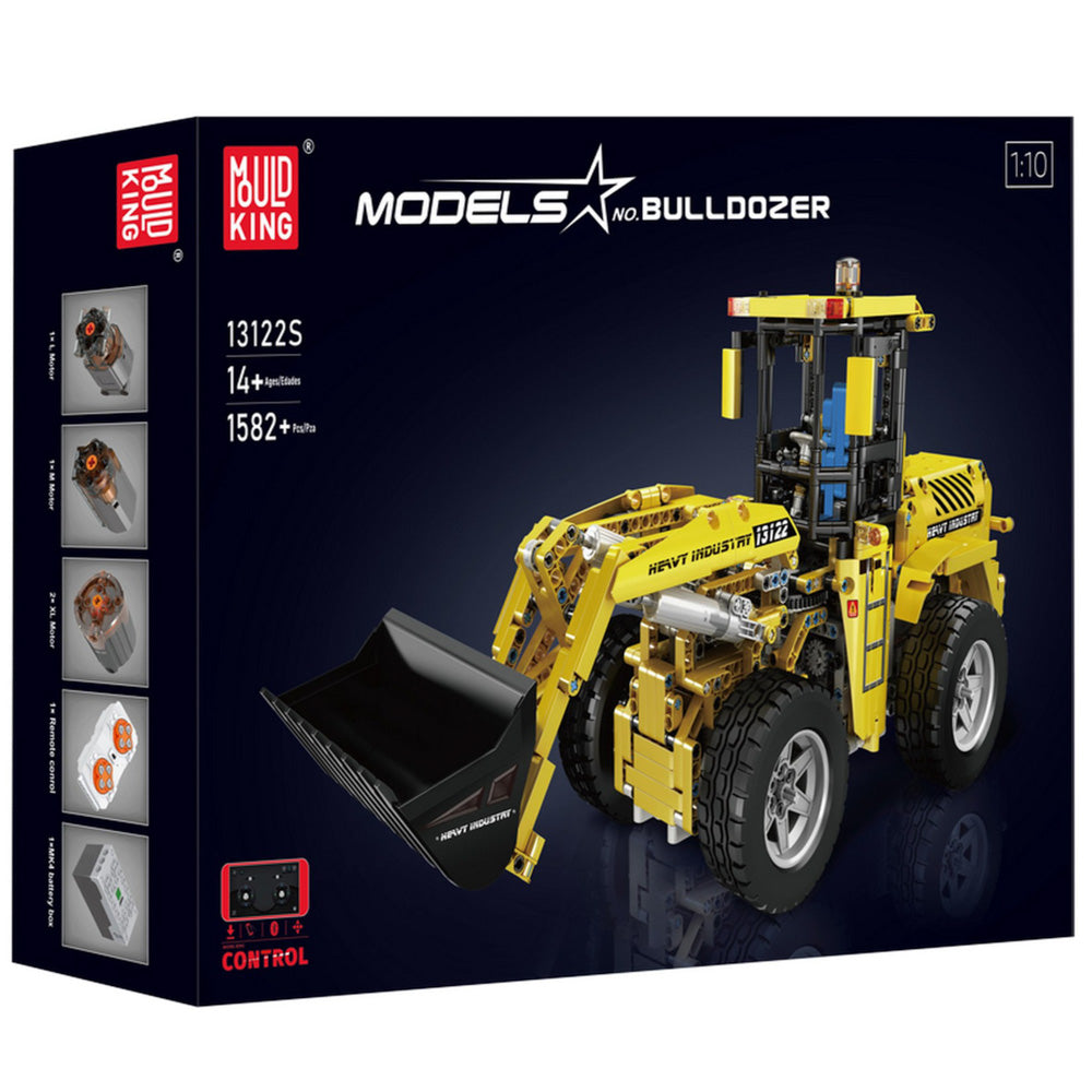 Mould King 13122 Bucket Loader Bulldozer Remote Controlled Building Set, in packaging