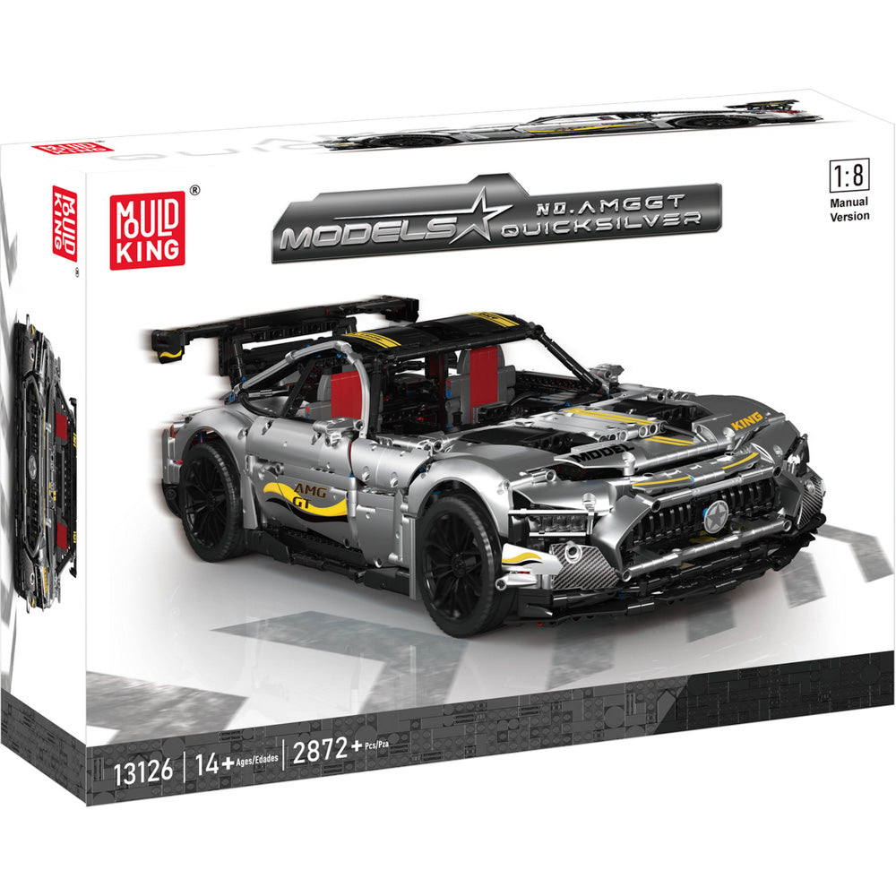 Mould King 13126 AMG GT Quicksilver Sports Remote Control Car Building Set, in packaging