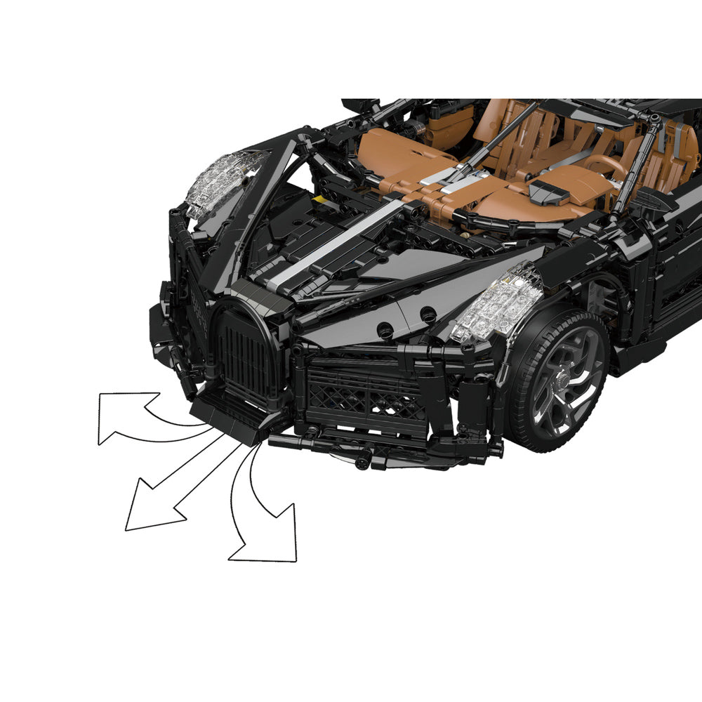Mould King 13163 Voiture Noire Hyper Remote control Car Building Set