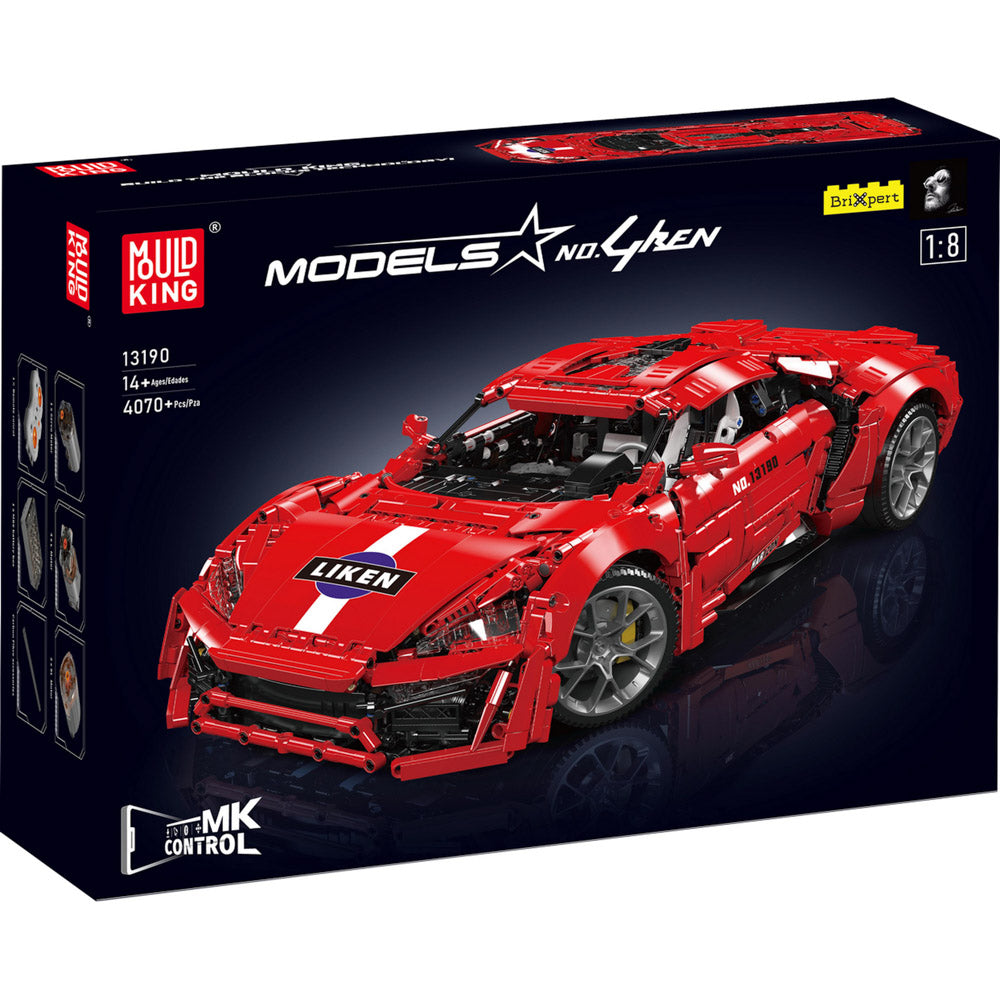 Mould King 13190 Lykan Hypersport Car RC Building Set, in packaging