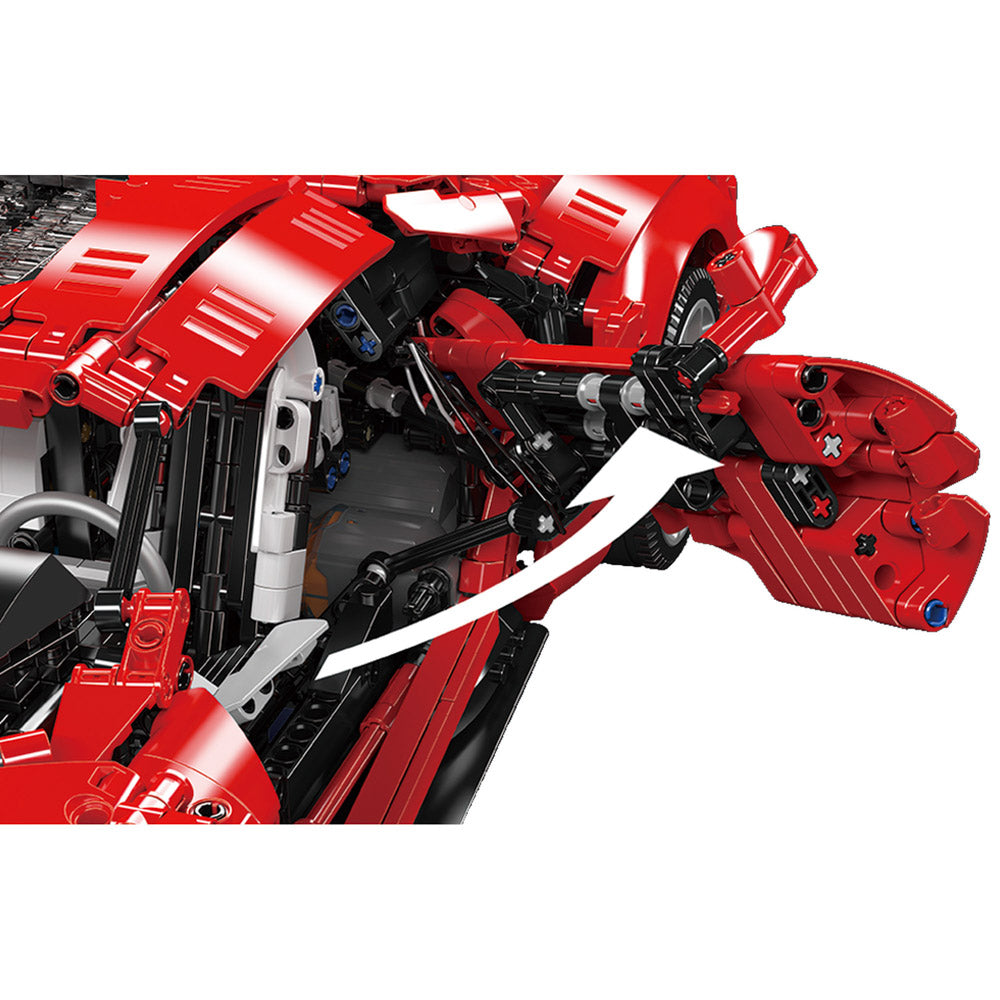 Doors open on the Mould King 13190 Lykan Hypersport Car RC Building Set