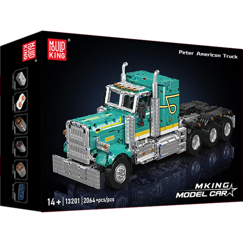 Mould King 13201 Peter American Truck Remote control Building Set, in packaging