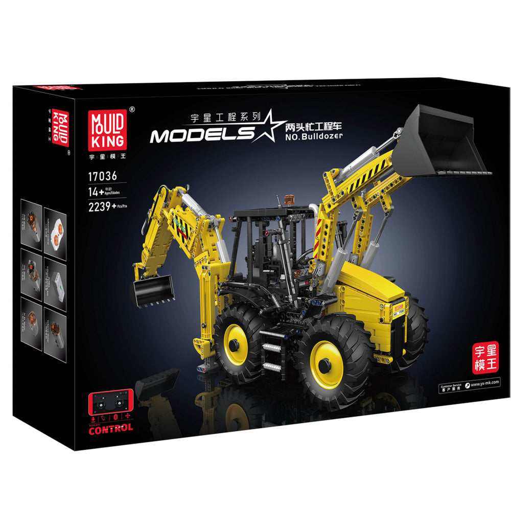 Mould King 17036 Backhoe Loader RC Building Set, in packaging