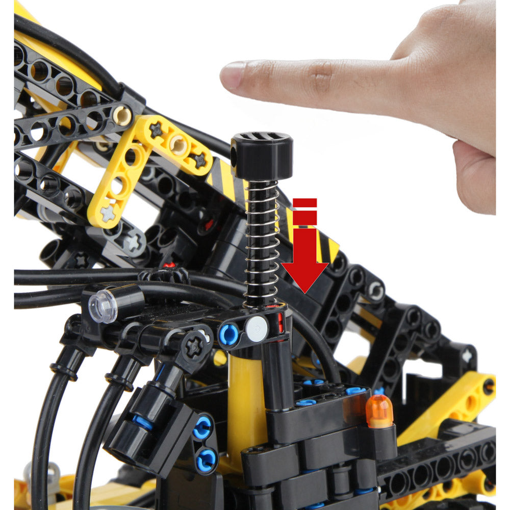 Mould King 19009 Pneumatic Telescopic Forklift Building Toy Set