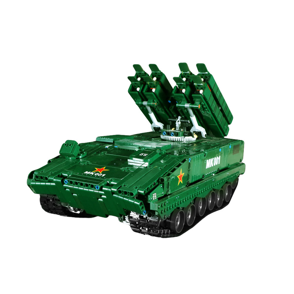 Front view of the Mould King 20001 HJ-10 Anti-Tank Missile Remote control Building Set