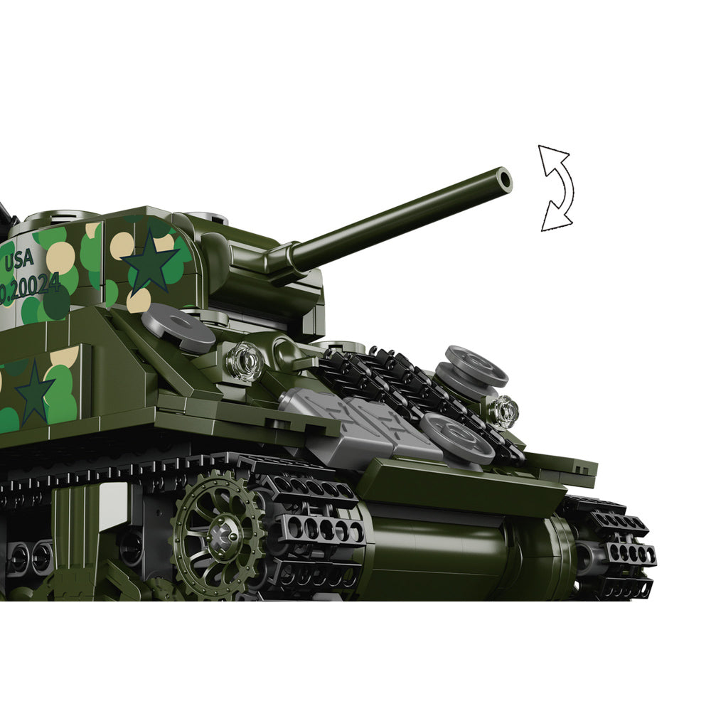 Turret in the Mould King 20024 M4 Sherman Tank RC Building Set