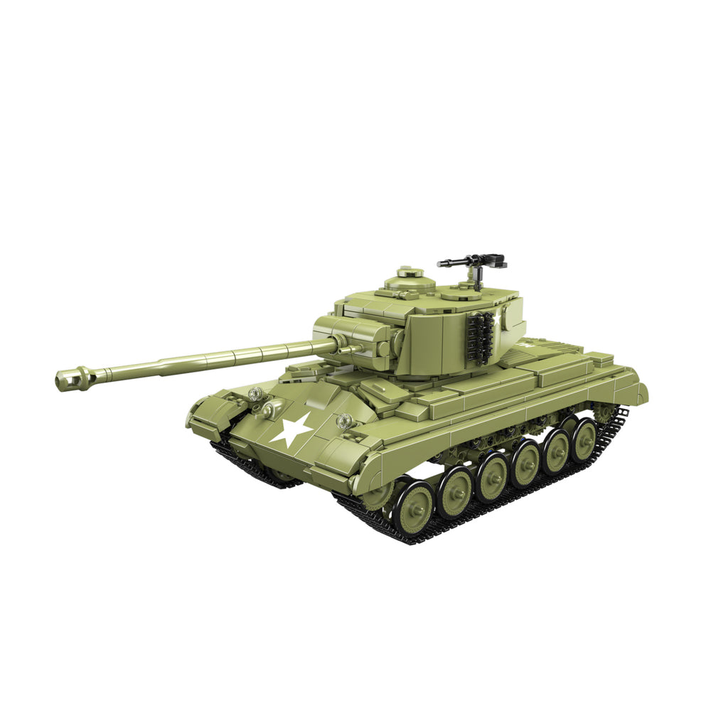 Side view of the Mould King 20035 M26 Heavy Tank Building Set
