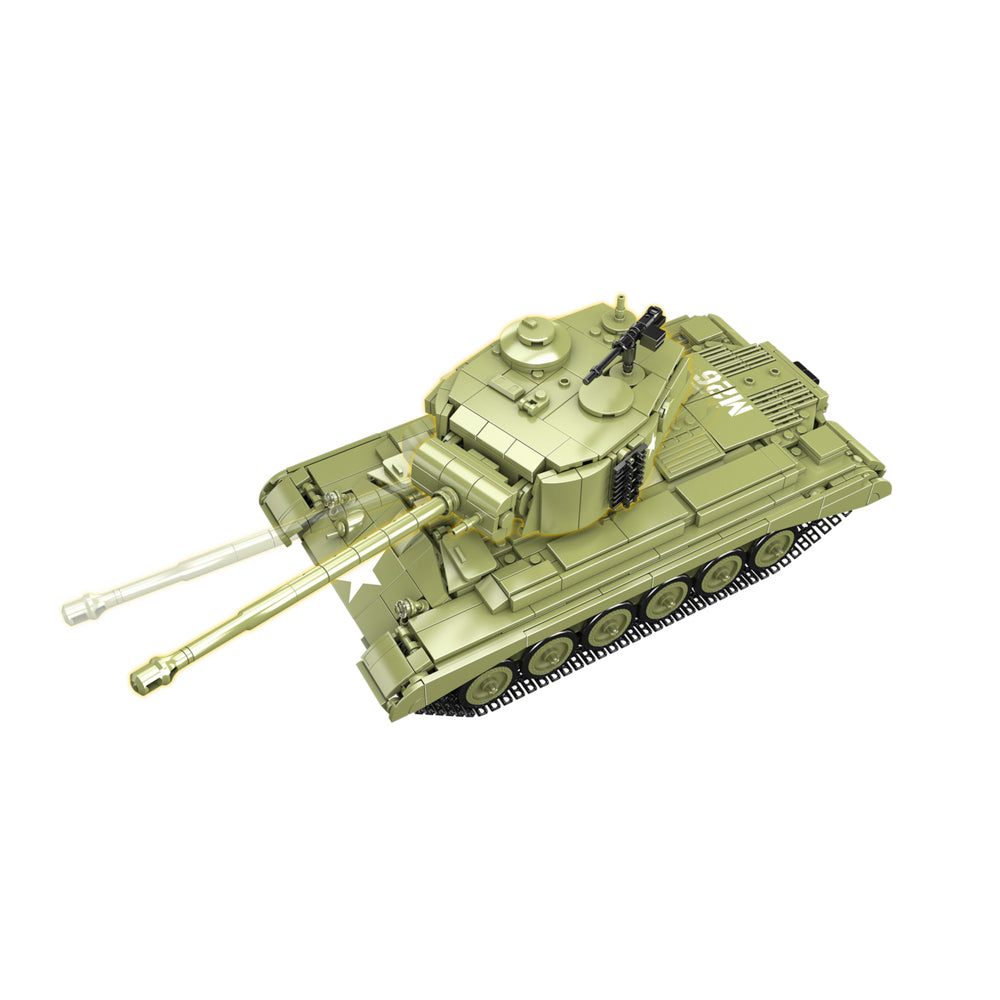 Top view of the Mould King 20035 M26 Heavy Tank Building Set