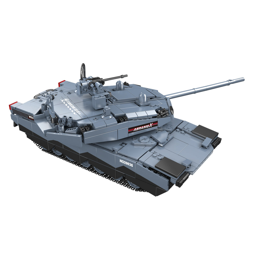 Front view of the Mould King 20036 Military Abrams X Tank Model Building Set