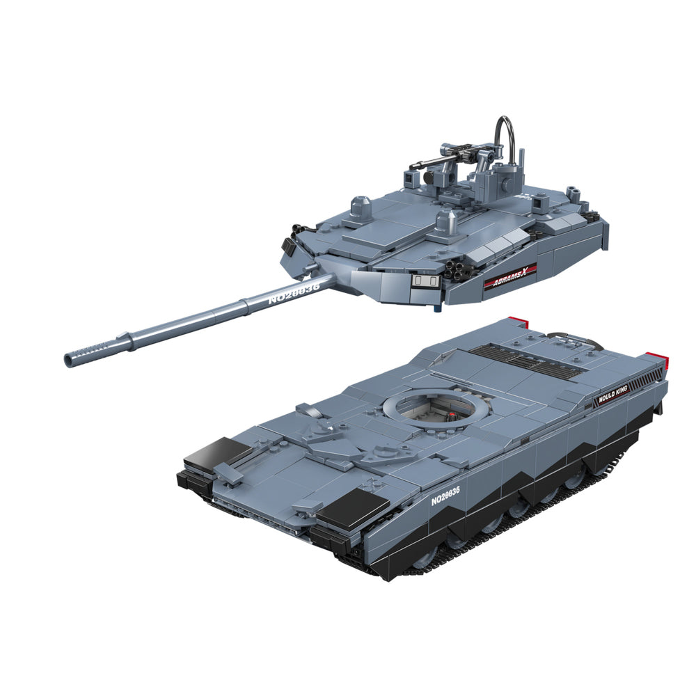 Detachable tank turret in the Mould King 20036 Military Abrams X Tank Model Building Set