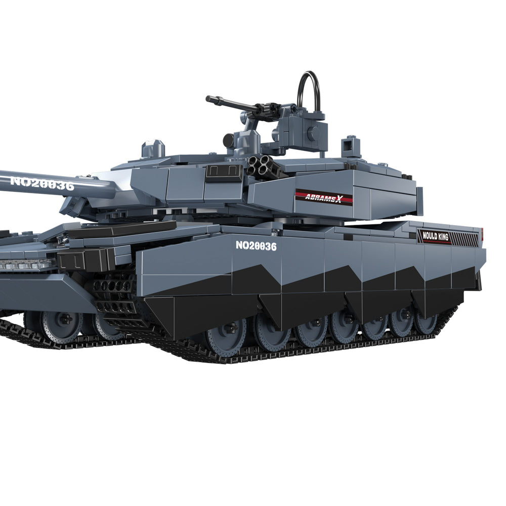 Side view of the Mould King 20036 Military Abrams X Tank Model Building Set